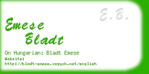 emese bladt business card